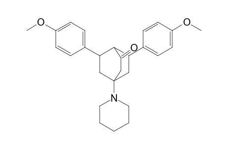 6,7-bis(4-methoxyphenyl)-4-(1-piperidinyl)-2-bicyclo[2.2.2]octanone