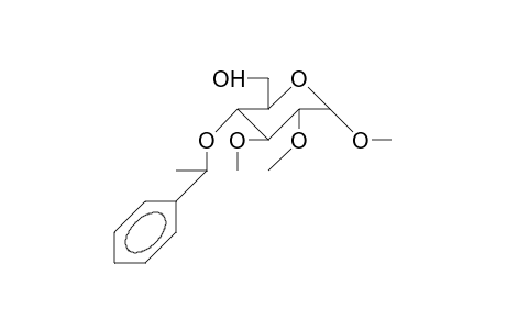 Methyl 2,3-di-O-methyl-4-O-(1-phenyl-ethyl)-A,D-glucopyranoside