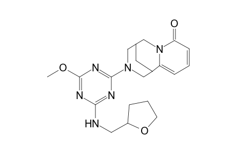 3-{4-methoxy-6-[(tetrahydro-furan-2-ylmethyl)-amino]-[1,3,5]triazin-2-yl}-1,2,3,4,5,6-hexahydro-1,5-methano-pyrido[1,2-a][1,5]diazocin-8-one