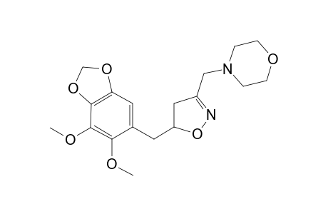 4-({5-[(6,7-dimethoxy-2H-1,3-benzodioxol-5-yl)methyl]-4,5-dihydro-1,2-oxazol-3-yl}methyl)morpholine