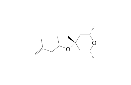 2H-Pyran, 4-[(1,3-dimethyl-3-butenyl)oxy]tetrahydro-2,4,6-trimethyl-, (2.alpha.,4.beta.,6.alpha.)-