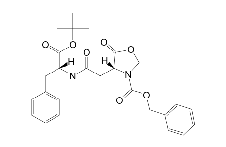 TERT.-BUTYL-N-[(4R)-3-BENZYLOXYCARBONYL-5-OXOOXAZOLIDIN-4-YLACETYL]-(2S)-PHENYLALANINATE