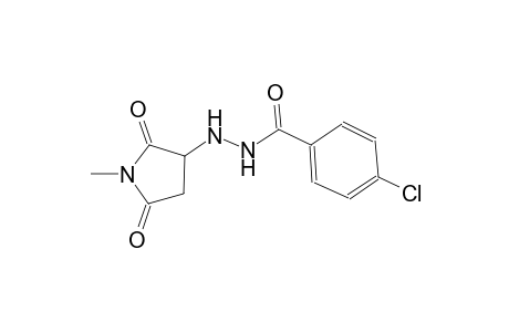 4-chloro-N'-(1-methyl-2,5-dioxo-3-pyrrolidinyl)benzohydrazide