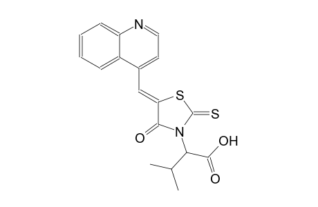 3-thiazolidineacetic acid, alpha-(1-methylethyl)-4-oxo-5-(4-quinolinylmethylene)-2-thioxo-, (5Z)-