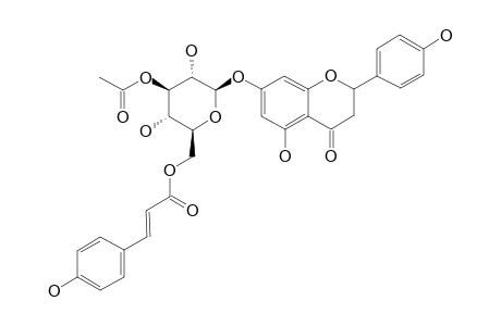 NARINGENIN-7-O-(3''-ACETYL-6''-E-PARA-COUMAROYL-BETA-D-GLUCOPYRANOSIDE)