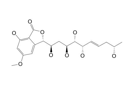 PAECILOMYCIN_C;7-HYDROXY-5-METHOXY-3-(1,3,4,5,9-PENTAHYDROXYDEC-6-ENYL)-DIHYDROISOBENZOFURANONE