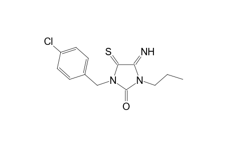 3-(4-Chlorobenzyl)-5-imino-1-propyl-4-thioxo-2-imidazolidinone