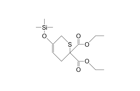 3,6-Dihydro-5-trimethylsilyloxy-2H-thiin-2,2-dicarboxylic acid, diethyl ester