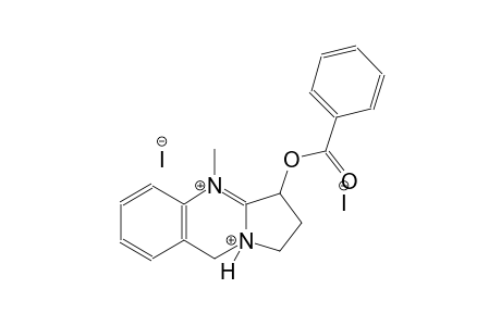 3-(benzoyloxy)-4-methyl-1,2,3,9-tetrahydropyrrolo[2,1-b]quinazolinediium diiodide