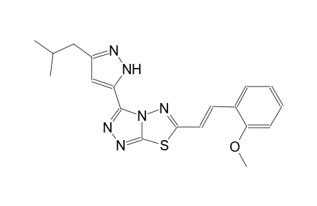 [1,2,4]triazolo[3,4-b][1,3,4]thiadiazole, 6-[(E)-2-(2-methoxyphenyl)ethenyl]-3-[3-(2-methylpropyl)-1H-pyrazol-5-yl]-