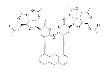 1,8-BIS-[4-HYDROXYL-5-ETHYNYL-1-(2',3',5'-TRI-O-ACETYL-BETA-D-RIBOFURANOSYL)-PYRIMIDINE-2-ONE]-ANTHRACENE