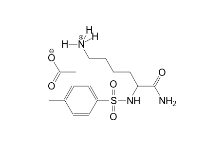 6-amino-5-{[(4-methylphenyl)sulfonyl]amino}-6-oxo-1-hexanaminium acetate
