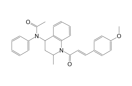 acetamide, N-phenyl-N-[1,2,3,4-tetrahydro-1-[(2E)-3-(4-methoxyphenyl)-1-oxo-2-propenyl]-2-methyl-4-quinolinyl]-