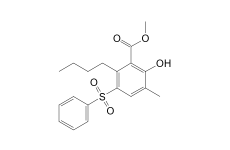 Methyl 2-Butyl-6-hydroxy-5-methyl-3-(phenylsulfonyl)benzoate