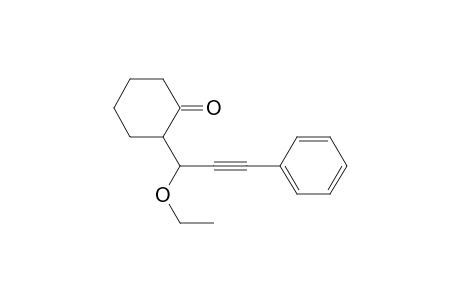 2,1'-anti-2-(1-ethoxy-3-phenyl-2-propyn-1-yl)cyclohexan-1-one