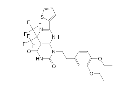 1-[2-(3,4-diethoxyphenyl)ethyl]-7-(2-thienyl)-5,5-bis(trifluoromethyl)-8H-pyrimido[4,5-d]pyrimidine-2,4-dione