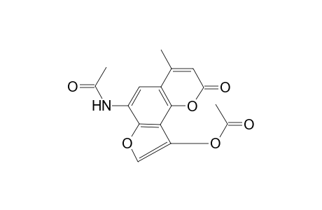 6-(Acetylamino)-4-methyl-2-oxo-2H-furo[2,3-H]chromen-9-yl acetate