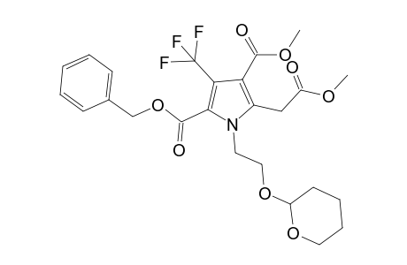 5-Benzyloxycarbonyl-3-methoxycarbonyl-4-trifluoromethyl-1-(terthydropyranyloxyethyl)pyrrole-2-acetic acid methyl ester