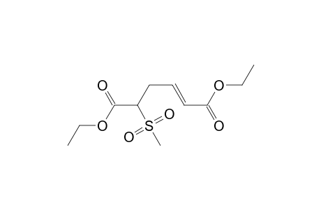 2-Hexenedioic acid, 5-(methylsulfonyl)-, diethyl ester, (E)-