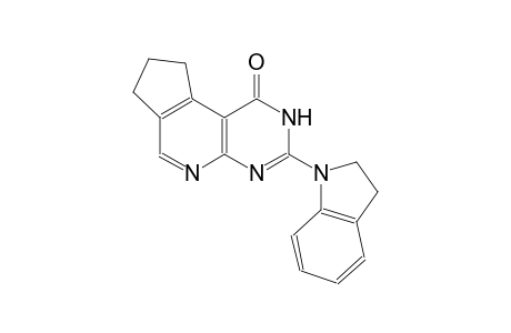 1H-cyclopenta[4,5]pyrido[2,3-d]pyrimidin-1-one, 3-(2,3-dihydro-1H-indol-1-yl)-2,7,8,9-tetrahydro-