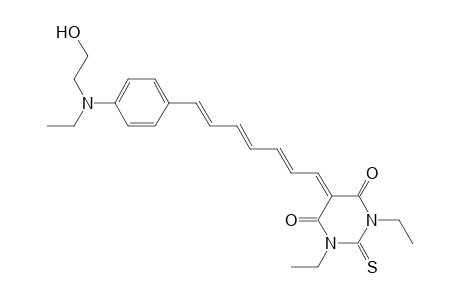 N,N'-Diethyl-5-[7-[4-Ethyl-N-(2-hydroxyethylamino]phenyl]penta-2,4,6-trien-1-ylidene]thiobarbituric acid