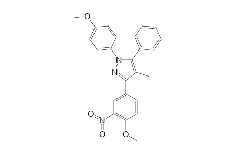 3-(4-METHOXY-3-NITROPHENYL)-1-(4-METHOXYPHENYL)-4-METHYL-5-PHENYL-1H-PYRAZOLE