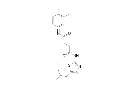 N~1~-(3,4-dimethylphenyl)-N~4~-(5-isobutyl-1,3,4-thiadiazol-2-yl)succinamide