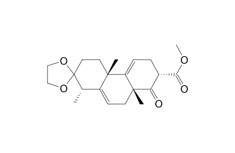 Spiro[1,3-dioxolane-2,2'(1'H)-phenanthrene]-7'-carboxylic acid, 3',4',4'a,6',7',8',8'a,9'-octahydro-1',4'a,8'a-trimethyl-8'-oxo-, methyl ester, (1'.alpha.,4'a.beta.,7'.alpha.,8'a.beta.)-(.+-.)-