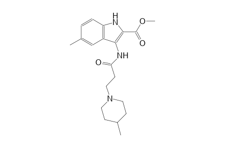 methyl 5-methyl-3-{[3-(4-methyl-1-piperidinyl)propanoyl]amino}-1H-indole-2-carboxylate