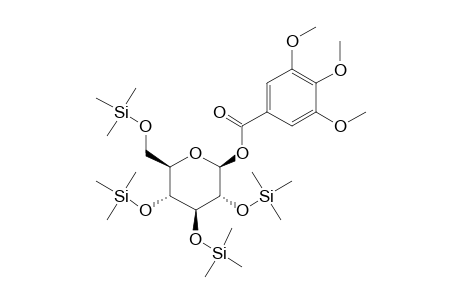 1-o-(3,4,5-Trimethoxybenzoyl)-.beta.-D-glucopyranoside, 4tms derivative