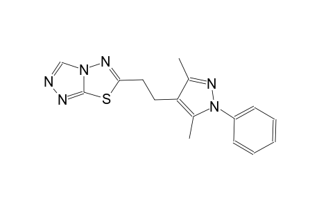 [1,2,4]triazolo[3,4-b][1,3,4]thiadiazole, 6-[2-(3,5-dimethyl-1-phenyl-1H-pyrazol-4-yl)ethyl]-
