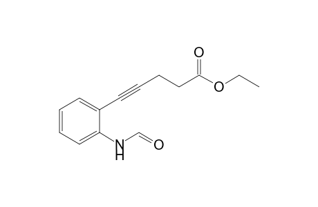5-(2-formamidophenyl)-4-pentynoic acid ethyl ester
