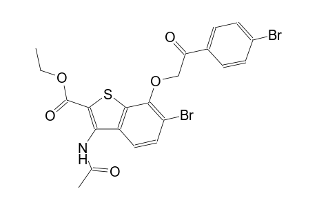 benzo[b]thiophene-2-carboxylic acid, 3-(acetylamino)-6-bromo-7-[2-(4-bromophenyl)-2-oxoethoxy]-, ethyl ester