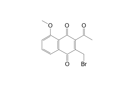 2-ACETYL-3-BrOMOMETHYL-8-METHOXY-NAPHTHALENE-1,4-DIONE