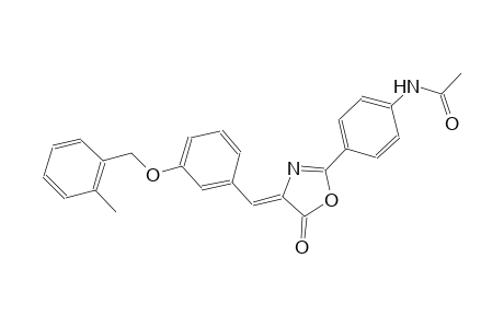 N-[4-((4Z)-4-{3-[(2-methylbenzyl)oxy]benzylidene}-5-oxo-4,5-dihydro-1,3-oxazol-2-yl)phenyl]acetamide