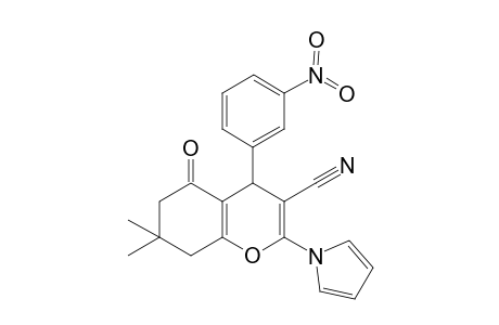 5-keto-7,7-dimethyl-4-(3-nitrophenyl)-2-pyrrol-1-yl-6,8-dihydro-4H-chromene-3-carbonitrile