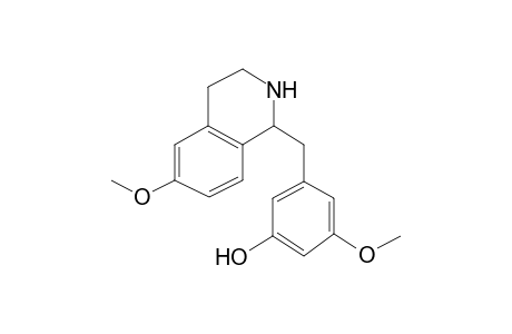 3-Methoxy-5-[(6-methoxy-1,2,3,4-tetrahydro-1-isoquinolinyl)methyl]phenol