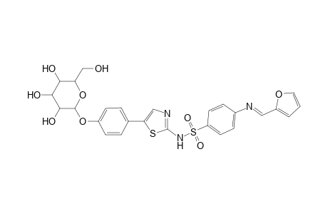 2-(Sulfamoylphenyl)-4'-(imino-2-furyl)-4-(4''-O-.beta.-D-glucosidoxyphenyl)-thiazole