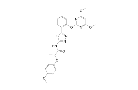 N-{5-[2-(4,6-dimethoxy-pyrimidin-2-yloxy)-phenyl]-[1,3,4]thiadiazol-2-yl}-2-(4-methoxyphenoxy)-propanamide