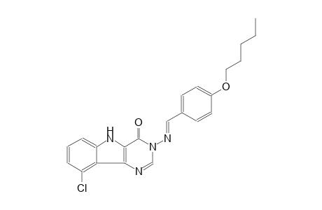 9-chloro-3-({(E)-[4-(pentyloxy)phenyl]methylidene}amino)-3,5-dihydro-4H-pyrimido[5,4-b]indol-4-one