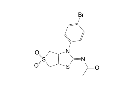 N-((2Z)-3-(4-bromophenyl)-5,5-dioxidotetrahydrothieno[3,4-d][1,3]thiazol-2(3H)-ylidene)acetamide