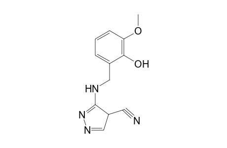 4H-Pyrazole-4-carbonitrile, 3-[[(2-hydroxy-3-methoxyphenyl)methyl]amino]-
