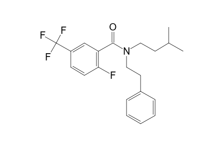 2-Fluoro-5-(trifluoromethyl)benzamide, N-(2-phenylethyl)-N-(3-methylbutyl)-