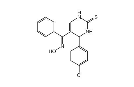 4-(p-CHLOROPHENYL)-1,3-DIHYDRO-2-THIO-2H,5H-INDENO[1,2-d]PYRIMIDINE-2,5(4H)-DIONE, 5-OXIME