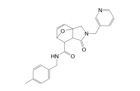 N-[(4-methylphenyl)methyl]-4-oxo-3-[(pyridin-3-yl)methyl]-10-oxa-3-azatricyclo[5.2.1.0¹,⁵]dec-8-ene-6-carboxamide