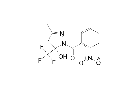 3-ethyl-1-(2-nitrobenzoyl)-5-(trifluoromethyl)-4,5-dihydro-1H-pyrazol-5-ol