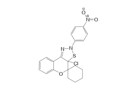 (3aRS)-3a-Chloro-2-(4-nitrophenyl)spiro[chromane(4,1')cyclohexane][4,3-d]-.delta.(1,9b)-[1,2,3]thiadiazoline