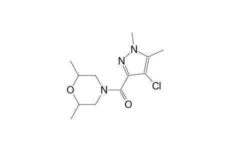 4-[(4-chloro-1,5-dimethyl-1H-pyrazol-3-yl)carbonyl]-2,6-dimethylmorpholine