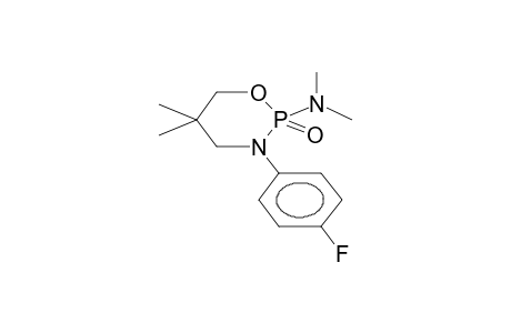 2-DIMETHYLAMINO-2-OXO-3-(4-FLUOROPHENYL)-5,5-DIMETHYL-1,3,2-OXAZAPHOSPHORINANE
