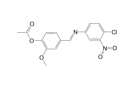 4-((E)-[(4-Chloro-3-nitrophenyl)imino]methyl)-2-methoxyphenyl acetate